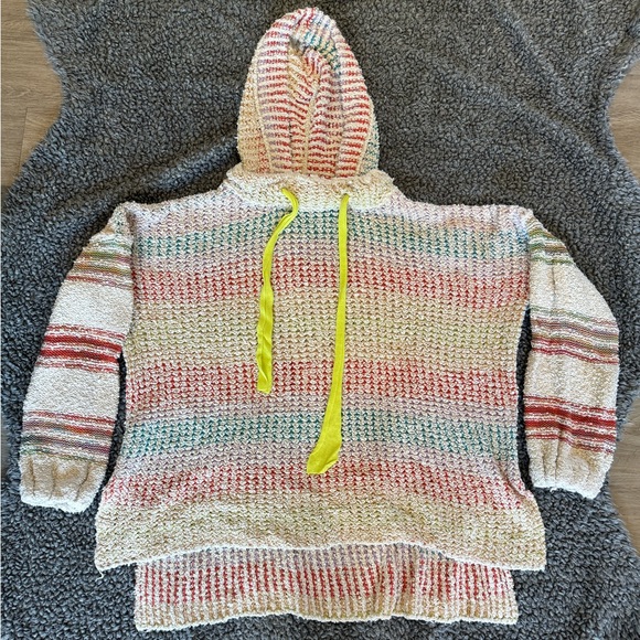 Free People sit next to me hoodie color multi size S
